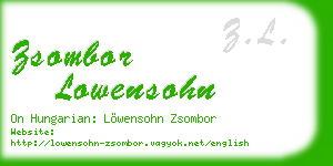 zsombor lowensohn business card